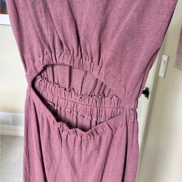 Soft Joie Linen Blend Midi Dress Mauve Sleeveless Cutout Back Women’s XS - Picture 4 of 6